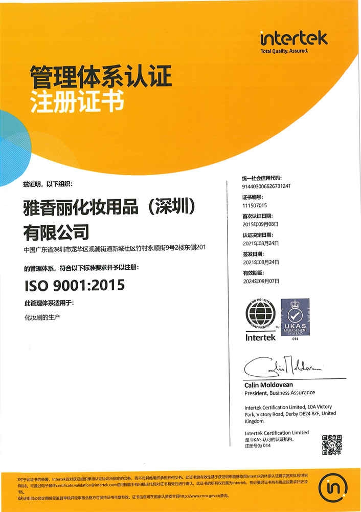 ISO9001：2015 中文
